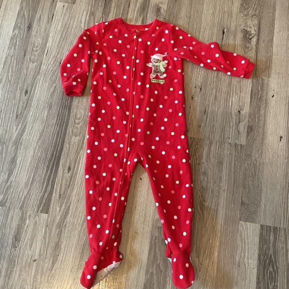 CARTERS Christmas footie Size 3T - Picture 2 of 2